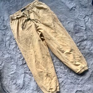 Night Addict joggers baby duck yellow draw string urban casual large